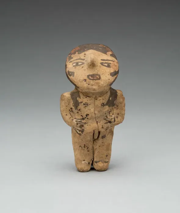 Framed Print : Female Figurine with Face and Body Markings, 180 B. C.  /  A. D. 500. Creator: Unknown