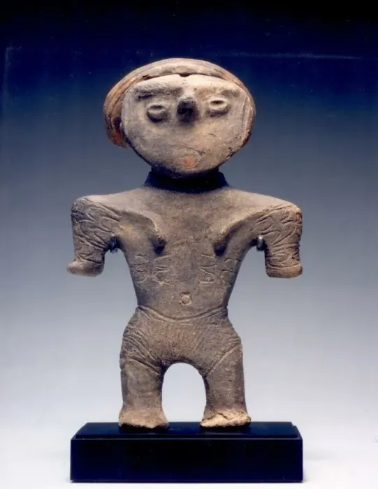 Framed Print : Female Figurine with Topknot, c. 1000-300 B. C. Creator: Unknown Framed Print : Female Figurine with Topknot, c. 1000-300 B. C. Creator: Unknown