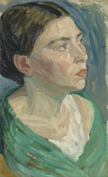 Framed Print : Female head, 1906. Creator: Niels Larsen Stevns Framed Print : Female head, 1906. Creator: Niels Larsen Stevns