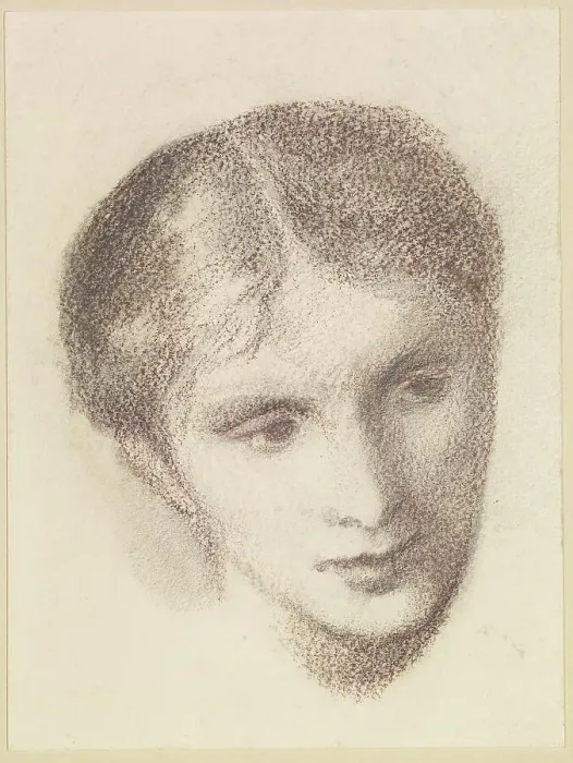 Framed Print : Female - Head Study of a Woman, 1864-1865. Creator: Sir Edward Coley Burne-Jones Framed Print : Female - Head Study of a Woman, 1864-1865. Creator: Sir Edward Coley Burne-Jones