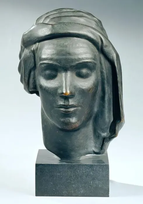 Framed Print : Female head with turban (Edwarda), 1935. Creator: Viktor Planckh Framed Print : Female head with turban (Edwarda), 1935. Creator: Viktor Planckh