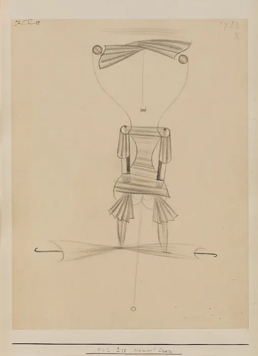 Framed Print : Female Jumping Jack, 1922. Creator: Paul Klee Framed Print : Female Jumping Jack, 1922. Creator: Paul Klee