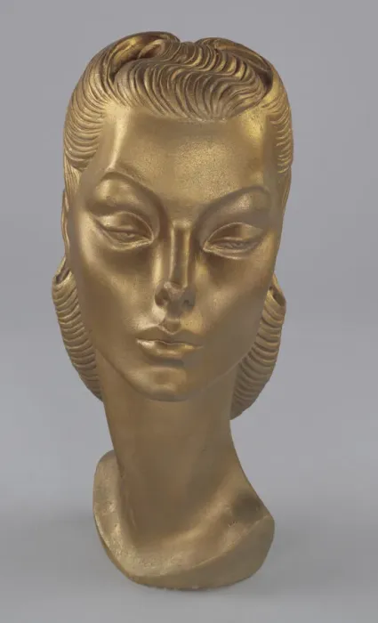 Framed Print : Female mannequin head from Maes Millinery Shop, 1941-1994. Creator: Unknown Framed Print : Female mannequin head from Maes Millinery Shop, 1941-1994. Creator: Unknown