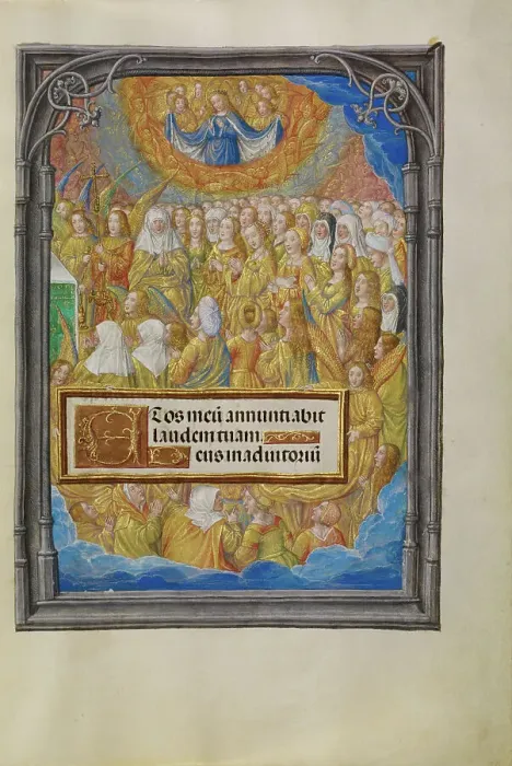 Framed Print : Female Martyrs and Saints Worshiping the Lamb of God; Spinola Hours, about 1510-1520. Creator: Master of James IV of Scotland Framed Print : Female Martyrs and Saints Worshiping the Lamb of God; Spinola Hours, about 1510-1520. Creator: Master of James IV of Scotland