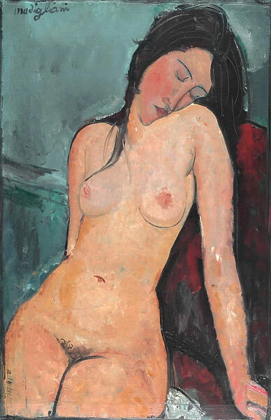 Female Nude, c. 1916. Creator: Modigliani, Amedeo (1884-1920)