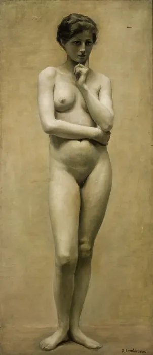 Framed Print : Female Nude, c1895. Creator: Maria Chlebowska Framed Print : Female Nude, c1895. Creator: Maria Chlebowska