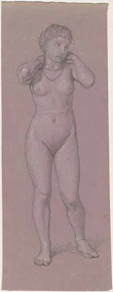 Female Nude with Necklace, 1870s-1880s. Creator: Elihu Vedder