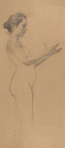 Female Nude with a Platter, 1898. Creator: Karel Vitezslav Masek
