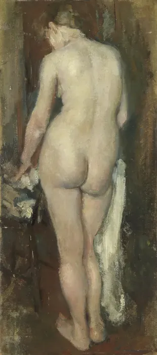 Framed Print : Female Nude, probably 1879. Creator: Hans Heyerdahl Framed Print : Female Nude, probably 1879. Creator: Hans Heyerdahl