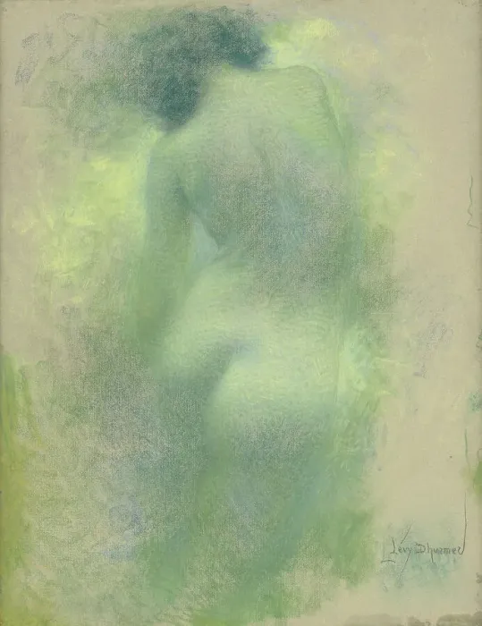 Framed Print : Female back nude torso, c. 1900. Creator: Lévy-Dhurmer, Lucien (1865-1953) Framed Print : Female back nude torso, c. 1900. Creator: Lévy-Dhurmer, Lucien (1865-1953)