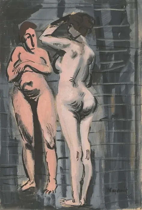 Framed Print : Two female nudes, 1936. Creator: Cyprian Majernik Framed Print : Two female nudes, 1936. Creator: Cyprian Majernik