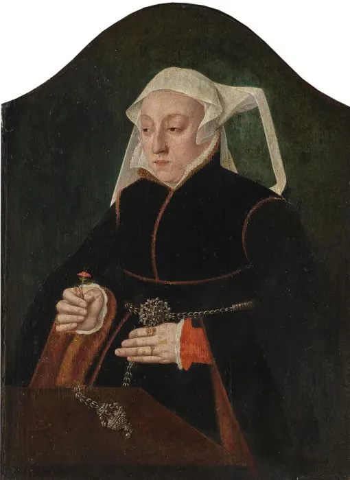 Framed Print : Female portrait. Creator: Bruyn, Bartholomaus (Barthel), the Younger (c Framed Print : Female portrait. Creator: Bruyn, Bartholomaus (Barthel), the Younger (c
