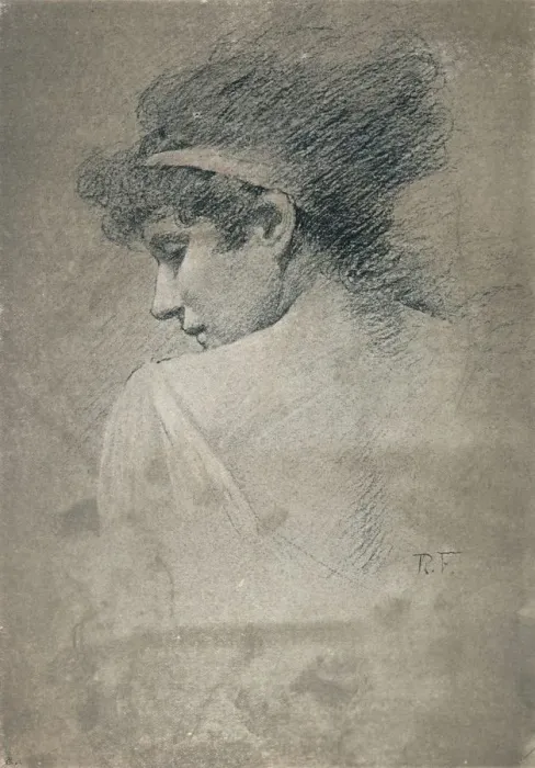 Framed Print : Female Study, c1895, (1897). Artist: Robert Fowler Framed Print : Female Study, c1895, (1897). Artist: Robert Fowler