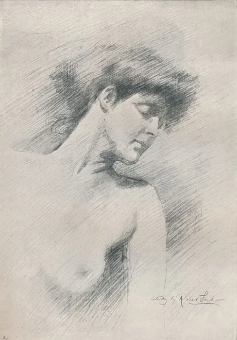 Framed Print : Female Study, c1895, (1897). Artist: Robert Fowler Framed Print : Female Study, c1895, (1897). Artist: Robert Fowler