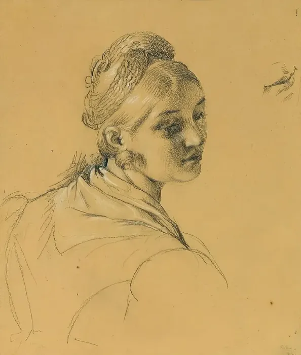 Framed Print : Female study on the “Entry after the Peace of Paris”, before 1828. Creator: Johann Peter Krafft Framed Print : Female study on the “Entry after the Peace of Paris”, before 1828. Creator: Johann Peter Krafft