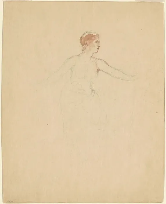 Framed Print : Female Torso, c. 1890-1891. Creator: John La Farge Framed Print : Female Torso, c. 1890-1891. Creator: John La Farge