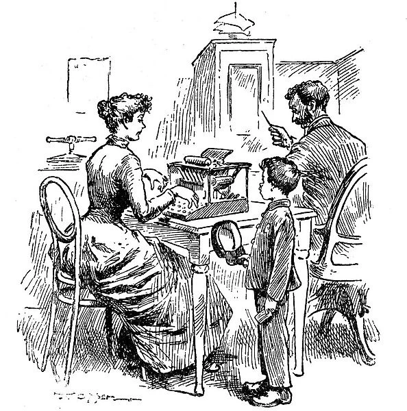 Female typist, 1893