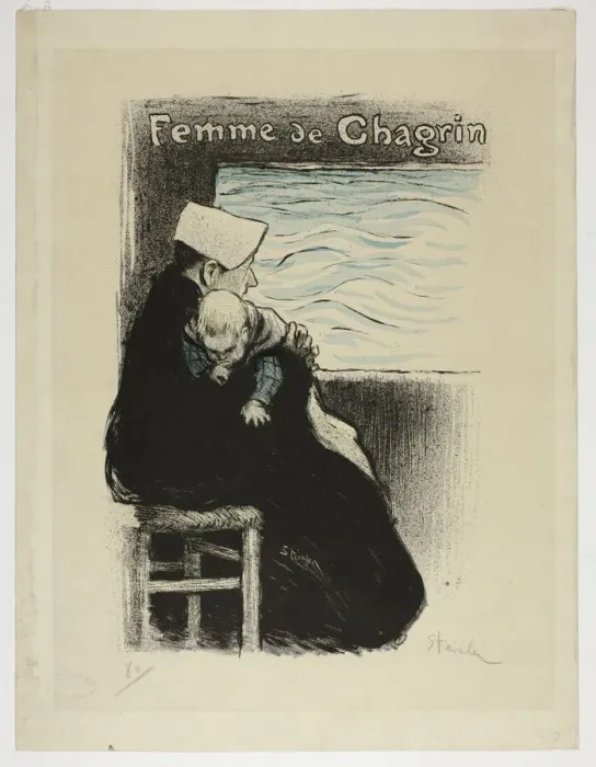Framed Print : Femme de Chagrin, n. d. Creator: Theophile Alexandre Steinlen Framed Print : Femme de Chagrin, n. d. Creator: Theophile Alexandre Steinlen
