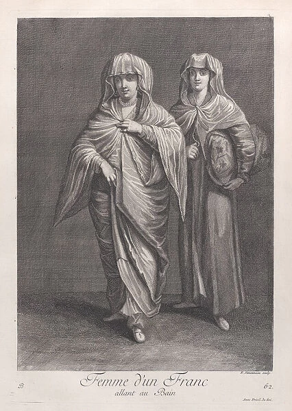Femme d un Franc, allant au Bain, 1714-15. Creator: Unknown