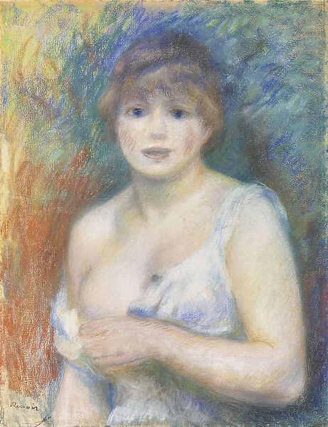 Femme demi-nue (Portrait of the Actress Jeanne Samary), ca 1879. Creator: Renoir, Pierre Auguste