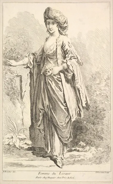 Framed Print : Femme du Levant, from Recueil de diverses fig. res etrangeres Inventees par F Framed Print : Femme du Levant, from Recueil de diverses fig. res etrangeres Inventees par F