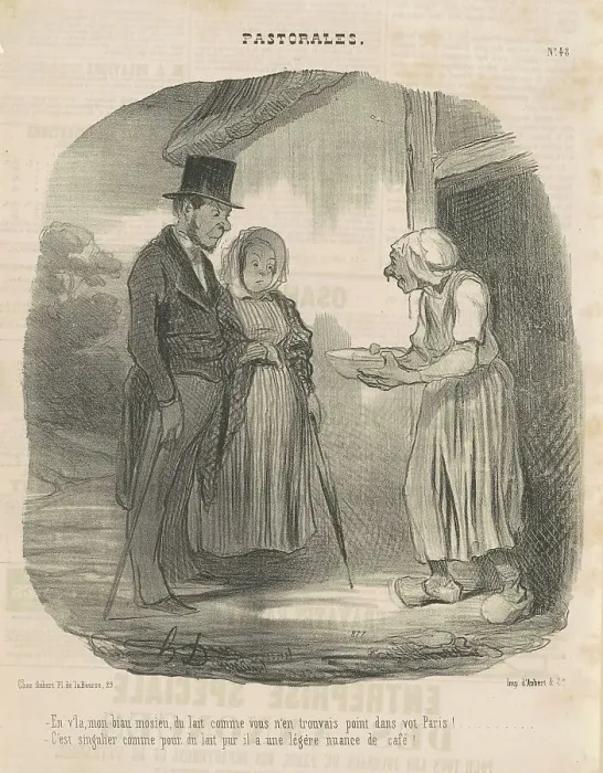 Framed Print : Femme de lettre humanitaire se livrant sur l'homme... 19th century. Creator: Honore Daumier Framed Print : Femme de lettre humanitaire se livrant sur l'homme... 19th century. Creator: Honore Daumier