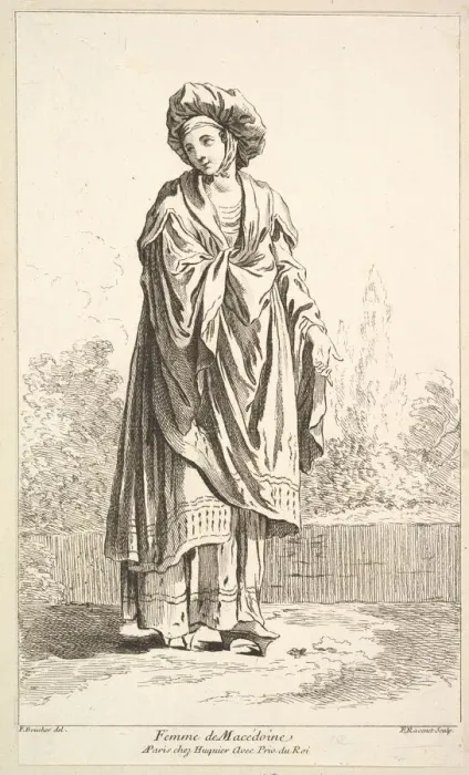 Framed Print : Femme de Macedoine, from Recueil de diverses fig. res etrangeres Inventé
