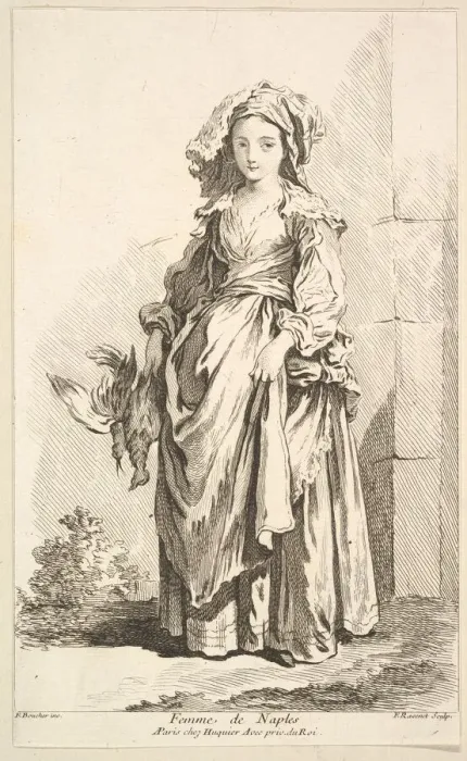 Framed Print : Femme de Naples, from Recueil de diverses fig. res etrangeres Inventees par F Framed Print : Femme de Naples, from Recueil de diverses fig. res etrangeres Inventees par F