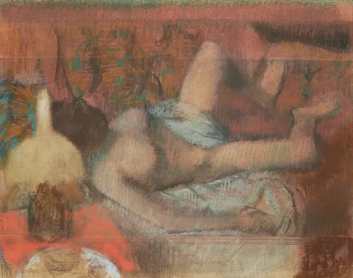 Framed Print : Femme nue couchee, c1889. Creator: Degas, Edgar (1834-1917) Framed Print : Femme nue couchee, c1889. Creator: Degas, Edgar (1834-1917)
