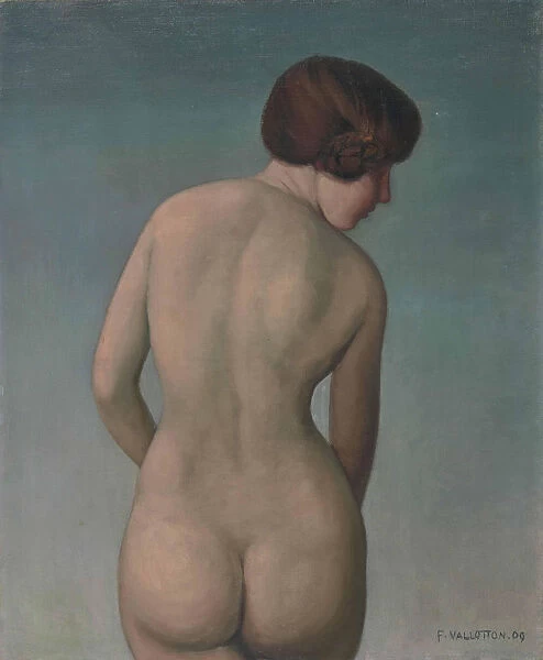 Femme nue de dos, 1909. Creator: Vallotton, Felix Edouard (1865-1925)