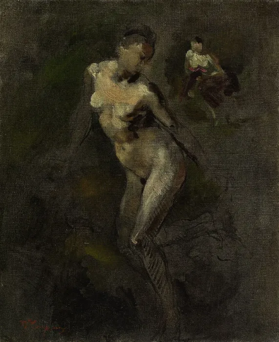 Framed Print : Femme nue (étude), c.1868. Creator: Jean-Baptiste Carpeaux Framed Print : Femme nue (étude), c.1868. Creator: Jean-Baptiste Carpeaux