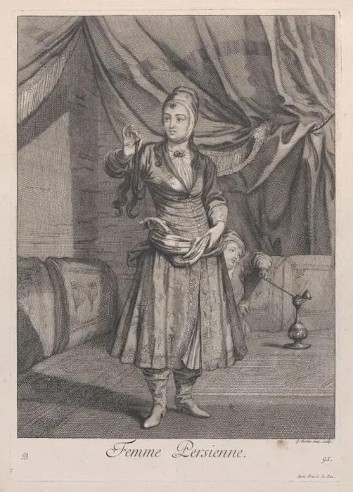 Framed Print : Femme Persienne, 1714-15. Creator: Unknown Framed Print : Femme Persienne, 1714-15. Creator: Unknown