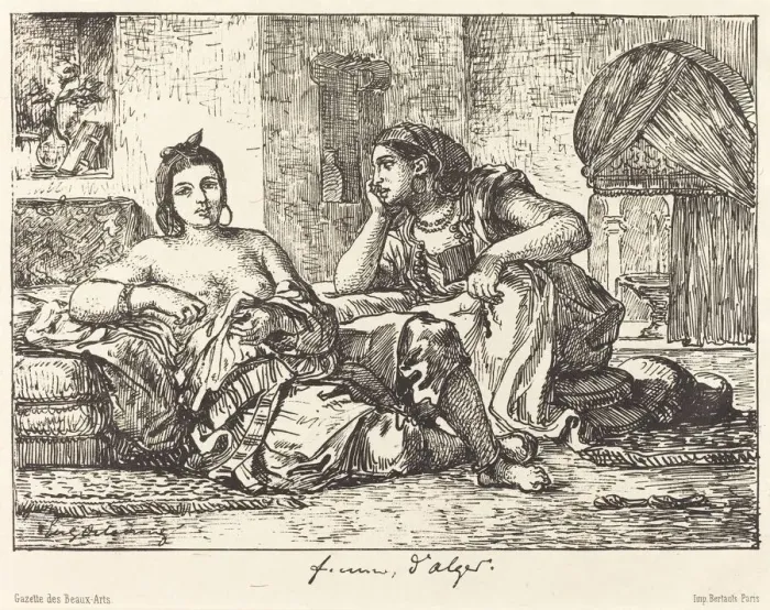 Framed Print : Femmes d Alger, 1833. Creator: Eugene Delacroix Framed Print : Femmes d Alger, 1833. Creator: Eugene Delacroix