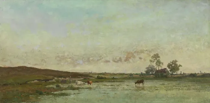 Framed Print : Fen in the Kempen, mid-late 19th century. Creator: Edouard Jules Joseph Huberti Framed Print : Fen in the Kempen, mid-late 19th century. Creator: Edouard Jules Joseph Huberti