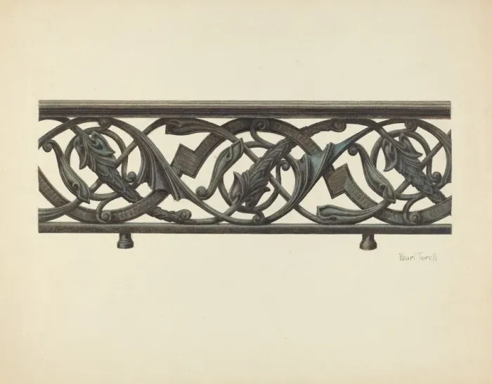 Framed Print : Fence, 1935 / 1942. Creator: Pearl Torell Framed Print : Fence, 1935 / 1942. Creator: Pearl Torell
