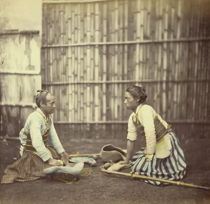 Framed Print : Fencers, 1866-1867. Creator: Felice Beato Framed Print : Fencers, 1866-1867. Creator: Felice Beato
