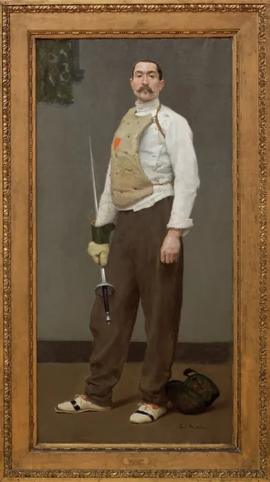 Framed Print : The Fencing Master, c1895. Creator: Gari Melchers