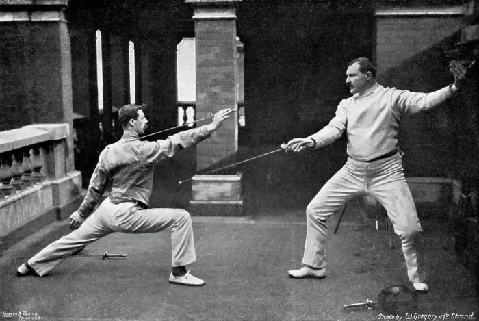 Framed Print : The fencing masters of the 1st Life Guards, 1896. Artist: W Gregory Framed Print : The fencing masters of the 1st Life Guards, 1896. Artist: W Gregory