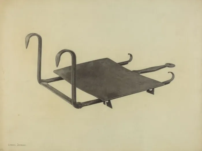 Framed Print : Fender Plate Warmer, c. 1938. Creator: Gordon Sanborn