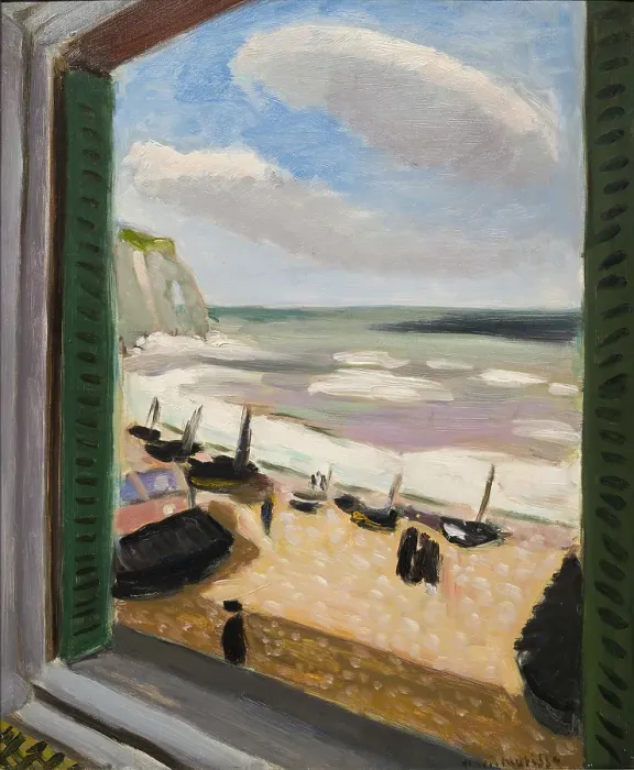 Framed Print : Fenetre ouverte sur la mer a Etretat, 1920-1921. Creator: Henri Matisse Framed Print : Fenetre ouverte sur la mer a Etretat, 1920-1921. Creator: Henri Matisse