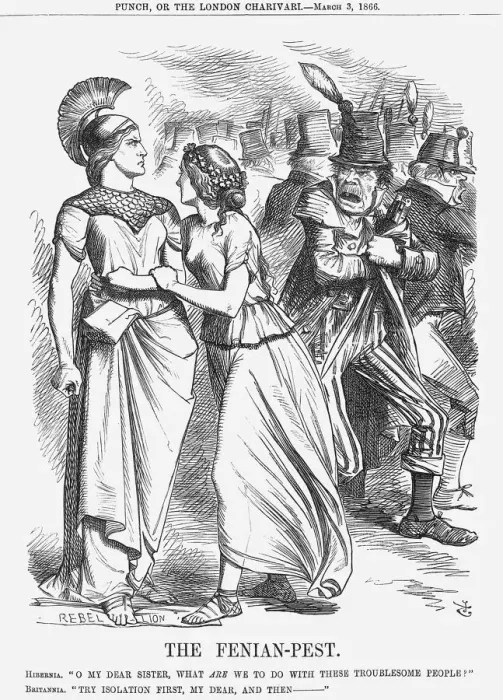 Framed Print : The Fenian-Pest, 1866. Artist: John Tenniel Framed Print : The Fenian-Pest, 1866. Artist: John Tenniel
