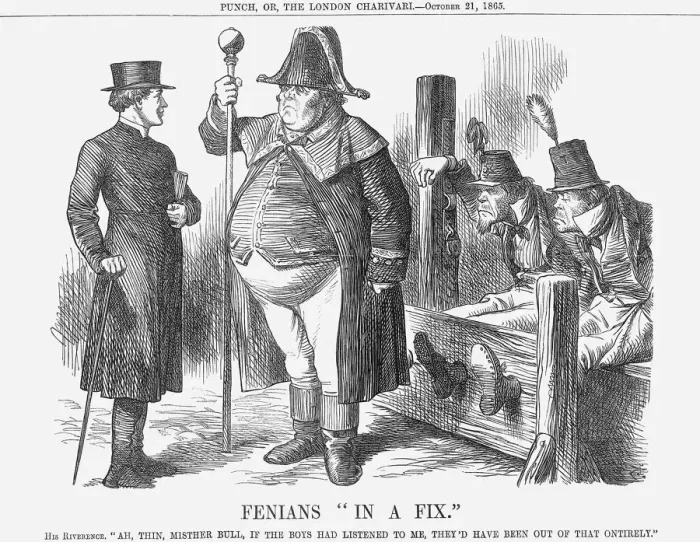 Framed Print : Fenians In A Fix, 1865. Artist: John Tenniel Framed Print : Fenians In A Fix, 1865. Artist: John Tenniel
