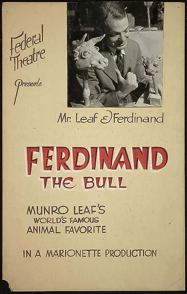 Ferdinand the Bull, [193-]. Creator: Unknown