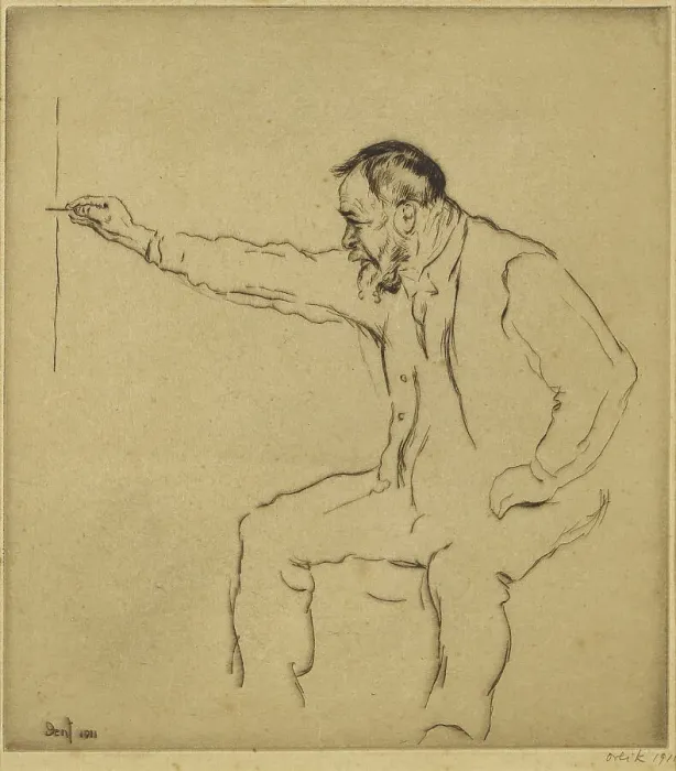 Framed Print : Ferdinand Hodler at the easel, 1911. Creator: Orlik, Emil (1870-1932) Framed Print : Ferdinand Hodler at the easel, 1911. Creator: Orlik, Emil (1870-1932)