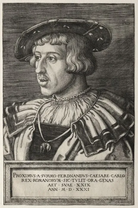 Framed Print : Ferdinand I, 1531. Creator: Barthel Beham (German, 1502-1540) Framed Print : Ferdinand I, 1531. Creator: Barthel Beham (German, 1502-1540)