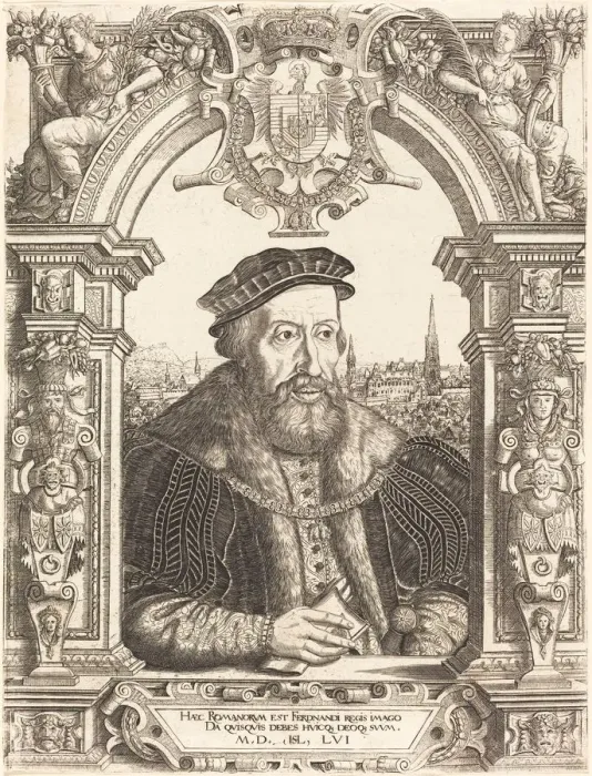 Framed Print : Ferdinand I, 1556. Creator: Hans Sebald Lautensack Framed Print : Ferdinand I, 1556. Creator: Hans Sebald Lautensack