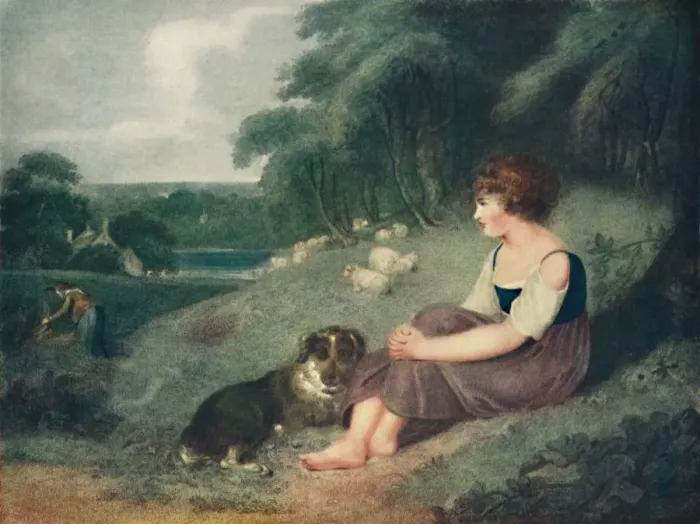 Framed Print : A Fern-Cutters Child, c1800, (1925). Artist: Robert Mitchell Meadows Framed Print : A Fern-Cutters Child, c1800, (1925). Artist: Robert Mitchell Meadows
