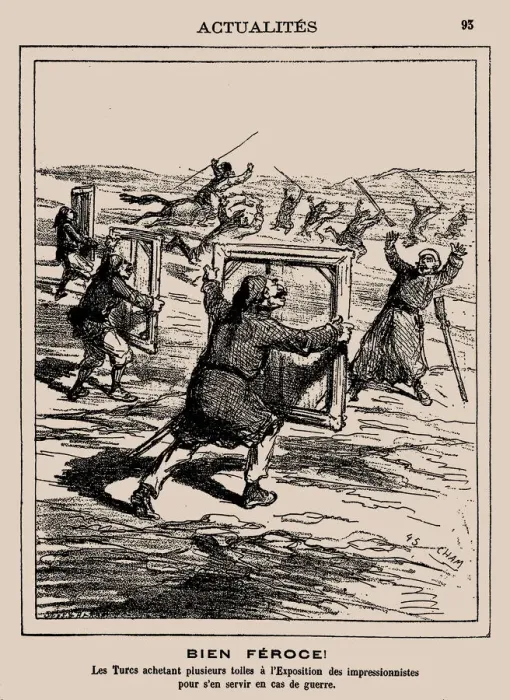 Framed Print : Ferocious! The Turks buying several works at the Impressionist Exhibition... 1877 Framed Print : Ferocious! The Turks buying several works at the Impressionist Exhibition... 1877