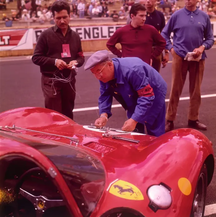 Framed Print : The Ferrari pit, Le Mans, France, 1965 Framed Print : The Ferrari pit, Le Mans, France, 1965