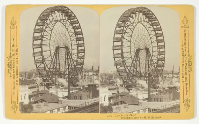 Framed Print : The Ferris Wheel, 1893. Creator: Henry Hamilton Bennett